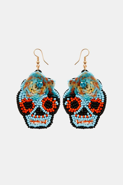 Copper Beaded Detail Dangle Earrings