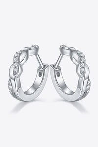 Moissanite Twisted Platinum-Plated Earrings