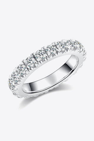 Baeful 2.3 Carat Moissanite 925 Sterling Silver Eternity Ring