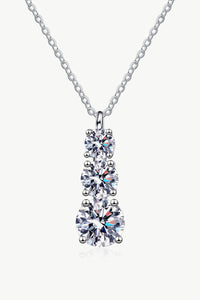 1.8 Carat Moissanite Triple-Pendant Necklace